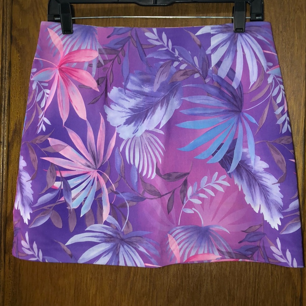 Cool Collection Junior’s Purple Floral Mini Skirt